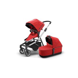 Детская коляска с люлькой Thule Sleek + Bassin, красный, 11000009, изображение  - НаВелосипеде.рф