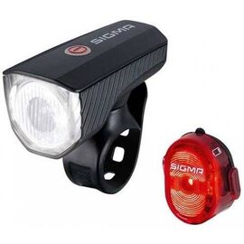Комплект велофара+фонарь SIGMA SPORT AURA 40 USB / NUGGET II с кабелем USB, 17650, изображение  - НаВелосипеде.рф