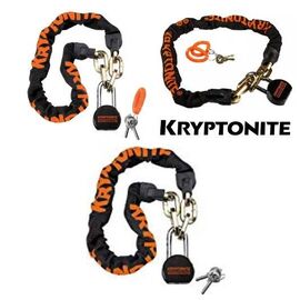 Велосипедный замок Kryptonite Chains MESSENGER CHAIN & MOLY, цепь, навесной замок, на ключ, черный, 720018001669, изображение  - НаВелосипеде.рф