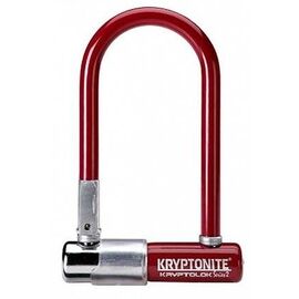 Велосипедный замок Kryptonite Kryptolok Mini-7 FlexFrame-U bracket, U-lock, на ключ, 82 х 178 мм, красный, 720018001522, изображение  - НаВелосипеде.рф