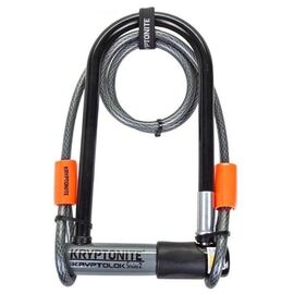 Велосипедный замок Kryptonite Kryptolok Standard Flex Cable + Flexframe Bracket, U-lock, на ключ, тросовый, 720018001966, изображение  - НаВелосипеде.рф