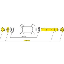 Ось велосипедная Mavic Comete Track передего колеса, 11188701/L11188700, изображение  - НаВелосипеде.рф