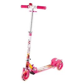 Самокат Explore, трёхколёсный, розовый, со светящимися колёсами, складной, звонок, с амортизатором, до 80 кг,OmniSport1, изображение  - НаВелосипеде.рф