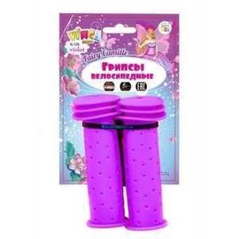Грипсы велосипедные детские, Vinca Sport, 102мм, резиновые, фиолетовые, H-G 96 fairy Camilla, изображение  - НаВелосипеде.рф
