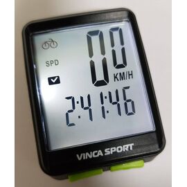 Велокомпьютер Vinca Sport, 12 функций, беспроводной, черный c зеленым, V 1507 black/green, изображение  - НаВелосипеде.рф