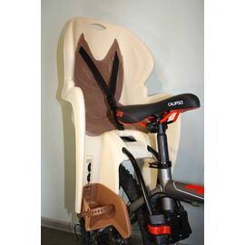 Детское велокресло DIEFFE SE 11500 COMFORT frame, на раму, бежевое/коричневое, до 22кг, Италия., изображение  - НаВелосипеде.рф