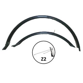 Крылья велосипедные комплект, Vinca Sport, 28, ширина 50мм, удлиненные, HN 12 (28”) black, изображение  - НаВелосипеде.рф