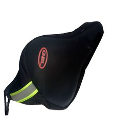 Накладка велосипедная гелевая на седло, Vinca sport, 280х180мм, светоотражательная полоса, XD 08, изображение  - НаВелосипеде.рф