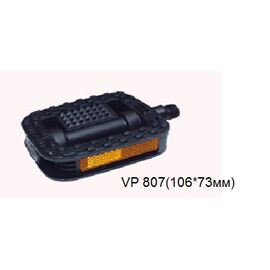 Педали велосипедные, Vinca Sport 9/16, ось 9х16, 106х73, пластиковые, черные, VP 807, изображение  - НаВелосипеде.рф