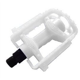 Педали детские, Vinca Sport 9/16" white, ось 9х16, 90х77мм, пластиковые, белые, VP 831, изображение  - НаВелосипеде.рф