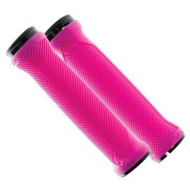 Ручки для велосипеда, Race Face Love Handle Neon Marcel, замок фланец, розовый, AC990075, изображение  - НаВелосипеде.рф