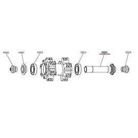 Ось велосипедная Mavic передней втулки Crossmax  Disc, M40574, изображение  - НаВелосипеде.рф
