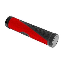 Грипсы велосипедные KELLYS CRYPTON 135мм, кратон, 1 грипстоп, красный, ZKE92759, изображение  - НаВелосипеде.рф