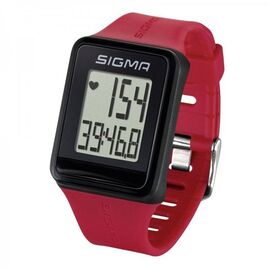 Часы спортивные SIGMA SPORT iD.GO: пульсометр, секундомер, красные, 24530, изображение  - НаВелосипеде.рф