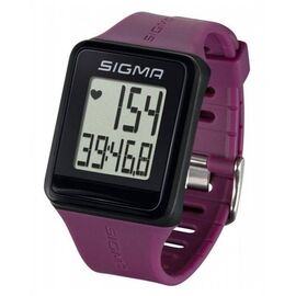 Часы спортивные SIGMA SPORT iD.GO: пульсометр, секундомер, фиолетовые, 24510, изображение  - НаВелосипеде.рф