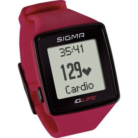 Часы спортивные SIGMA SPORT iD.LIFE: пульсометр с зонами эффективности, красные, 24620, изображение  - НаВелосипеде.рф