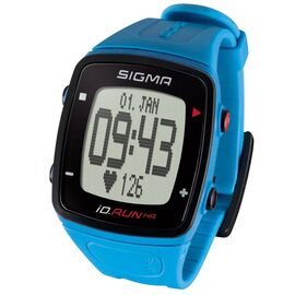 Часы спортивные SIGMA SPORT iD.RUN HR: пульсометр, голубые, 24910, изображение  - НаВелосипеде.рф