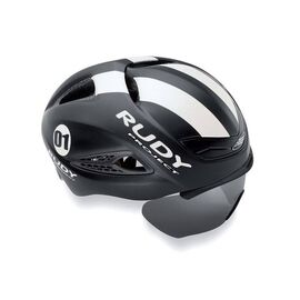 Велошлем Rudy Project BOOST 01, с линзой, Black/White (Matte), 2019, HL600001, Вариант УТ-00074772: Размер: L (59-61 см), изображение  - НаВелосипеде.рф