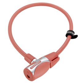 Велосипедный замок Kryptonite Cables KryptoFlex тросовый, на ключ, 12 х 650 мм, светло-красный, 57819, изображение  - НаВелосипеде.рф