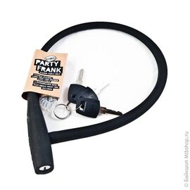 Велосипедный замок Knog Party Frank тросовый, на ключ, 620 х 8 мм, Цвет Black, 11411, изображение  - НаВелосипеде.рф