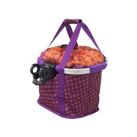 Велокорзина KELLY'S SHOPPER, тканевая, на руль, Shopper purple, изображение  - НаВелосипеде.рф