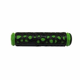Грипсы велосипедные HUALONG HL-G106, 22,2x130 мм, резина, чёрно-зелёные, HL-G106, изображение  - НаВелосипеде.рф