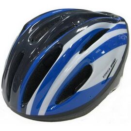 Велошлем Vinca sport, белый с синим, VSH 12 blue, Вариант УТ-00011071: Размер: M (56-59 см), изображение  - НаВелосипеде.рф