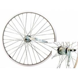 Колесо велосипедное VELOOLIMP 20", заднее, алюминиевый одинарный обод, тормозная втулка, серое, ZVK00019, изображение  - НаВелосипеде.рф