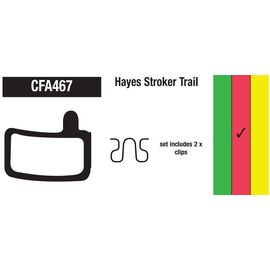 Тормозные колодки EBC Hayes Stroker Trail, красный, CFA467R, изображение  - НаВелосипеде.рф