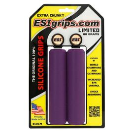 Грипсы велосипедные ESI Extra Chunky, 130 мм, силикон, фиолетовый, XLCPR, изображение  - НаВелосипеде.рф