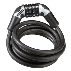 Велосипедный замок Kryptonite Cables KryptoFlex тросовый, кодовый, 10 х 1800 мм, черный, УТ000318052, изображение  - НаВелосипеде.рф