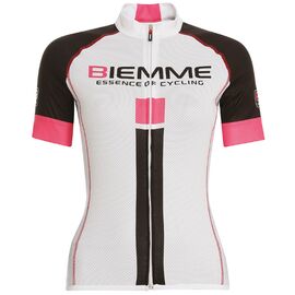 Веломайка короткий рукав Biemme IDENTITY Lady, белый/розовый, 2018, A12J2032L, Вариант УТ-00111247: Размер: L, изображение  - НаВелосипеде.рф