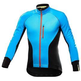Куртка велосипедная MAVIC Cosmic Elite Thermo Jacket, голубая-черная, 2018, 398080, Вариант УТ-00112708: Размер: L, изображение  - НаВелосипеде.рф