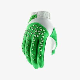 Велоперчатки 100% Airmatic Glove Silver/Fluo Lime, 2018, 10012-265-13, Вариант УТ-00115620: Размер: L , изображение  - НаВелосипеде.рф