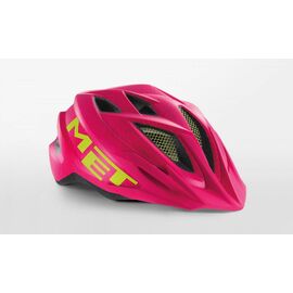 Велошлем подростковый Met Crackerjack Pink/Green Texture Unisize 2019, 3HELM82UNPR, Вариант УТ-00120941: Размер: 52-57 см, изображение  - НаВелосипеде.рф