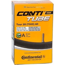 Камера велосипедная Continental Tour 28", 32-622 / 47-622, А40, автониппель, 0182001, изображение  - НаВелосипеде.рф