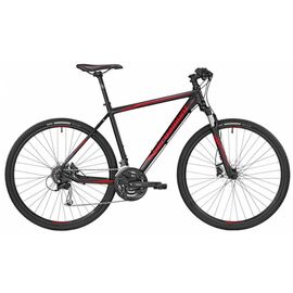 Городской велосипед Bergamont Helix 5.0 Gent 2017, Вариант УТ-00077013: Рама: L 52 см (Рост 178-185 см) Цвет: черный/красный, изображение  - НаВелосипеде.рф