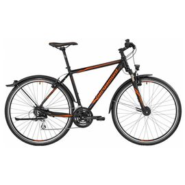 Городской велосипед Bergamont Helix 4.0 EQ Gent 2017, Вариант УТ-00077011: Рама: L 52 см (Рост 178-185 см) Цвет: черный/оранжевый, изображение  - НаВелосипеде.рф