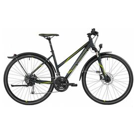 Городской велосипед Bergamont Helix 6.0 EQ Lady 2017, Вариант УТ-00077052: Рама: L 48 см (Рост 172-180 см) Цвет: Black / Lime (matt), изображение  - НаВелосипеде.рф
