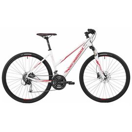 Гибридный велосипед Bergamont Helix 5.0 Lady 2017, Вариант УТ-00077051: Рама: L 48 см (Рост 172-180 см) Цвет: White / Red (matt), изображение  - НаВелосипеде.рф