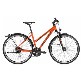Гибридный велосипед Bergamont Helix 4.0 EQ Lady 2017, Вариант УТ-00077054: Рама: L 48 см (Рост 172-180 см) Цвет: Orange / Black (matt), изображение  - НаВелосипеде.рф