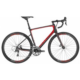 Шоссейный велосипед Bergamont Prime Grandurance 6.0 28" 2017, Вариант УТ-00077001: Рама: XL 53 см (Рост 180-190 см) Цвет: Black / Red / White (matt / shiny), изображение  - НаВелосипеде.рф