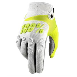 Велоперчатки 100% Airmatic Glove, бело-желтый, 2017, 10004-000-11, Вариант УТ-00104287: Размер: M , изображение  - НаВелосипеде.рф