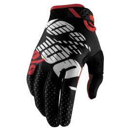 Велоперчатки 100% Ridefit Glove, черно-красный, 2018, 10001-013-14, Вариант УТ-00104330: Размер: M , изображение  - НаВелосипеде.рф