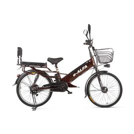 Велогибрид Eltreco e-ALFA GL 500W, 010824, Вариант УТ-00123974: Рама:one size, Цвет: коричневый, изображение  - НаВелосипеде.рф