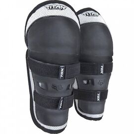 Наколенники детские Fox Titan Knee/Shin Kids Guard, черно-серебристый, 08037-464-OS, изображение  - НаВелосипеде.рф