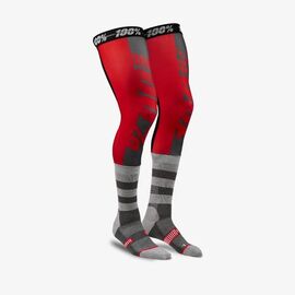 Чулки 100% Rev Knee Brace Performance Moto Socks, красный 2018, 24014-003-17, Вариант УТ-00120849: Размер: L/XL , изображение  - НаВелосипеде.рф