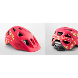 Велошлем подростковый Met Eldar Coral Pink Polka Dots Unisize 2019, 3HM117UNPK1, Вариант УТ-00120943: Размер: 52-57 см, изображение  - НаВелосипеде.рф