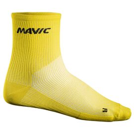 Велоноски Mavic COSMIC Mid Sock, Жёлтый, 2019, 380809, Вариант УТ-00113094: Размер: 35/38, изображение  - НаВелосипеде.рф