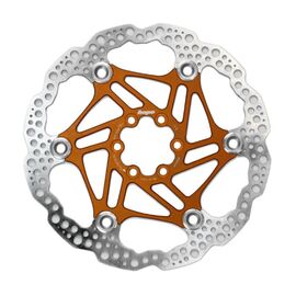Ротор велосипедный "HOPE" FLOATING DISC, 180MM, 6 болтов, оранжевый. HBSP3301806FC, изображение  - НаВелосипеде.рф